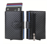 Rfid Credit Card Holder Wallets Men Black Magic Trifold Leather Slim Mini Wallet Small Money Bag Male Purses Carteira Masculina