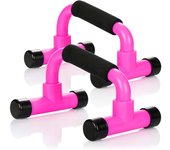 Koopman XQ Max Soporte para Flexiones con Asas Acolchadas Rosa - Agarraderas de Suelo Portátiles para Mejorar Tu Entrenamiento