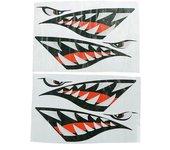 pegatinas de vinilo con dientes de tiburón para bote, kayak, canoa
