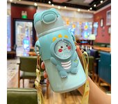 520ML Kids Stainless Steel Thermos Cup Children's Hot Water Cup Portable Thermos Bottle Cartoon Thermos Bottle Insulation Cup