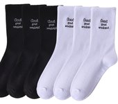 5 Pares De Calcetines Deportivos Casuales Para Hombres Y Mujeres Con Dibujos Divertidos Alta Calidad Talla Alta Otoño Invierno