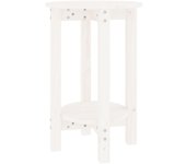 vidaXL Mesa de centro de madera maciza de pino Ø40x60 cm Natural, Blanco, Gris Mesita de Salón o Comedor o Auxiliar Mesa de Café Meuble Salón