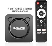 KANAVI Smart TV Box Android13 Google Voice Assistant Amlogic S905W2 Support 4K Video HDR10+ 2.4G+5.8G Wifi Bluetooth Chromecast