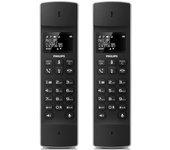 Teléfono inalámbrico philips linea m4502b/34/ pack duo/ negro