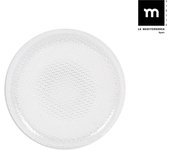 La Mediterránea - Plato de Postre 19cm New Tuana - Vidrio Elegante y Resistente - Transparente para Presentación - Apto Microondas/Lavavajillas