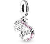 NEW Europeans Pink Original Charms Love Potion Murano Glass Heart Dangle Bead Fit 925 Sterling Silver Bracelet DIY Women Jewelry
