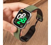 Leather Magnetic Buckle Strap For Xiaomi Band 9 Pro MI Band 8 Pro Bracelet For Redmi Watch 4 Smart Watch Replacement Wrist Band