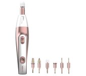 Bamba PinkyCare 700 Perfect Nails. Set de Manicura y Pedicura Eléctrico con Siete Cabezales intercambiables, Cinco Velocidades y Dos Sentidos de giro, Diseño Ergonómico, Incluye Estuche