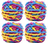 Hilo de lana para tejer, 4 x 100 g, hilo multicolor para tejer a crochet, hilo grueso suave, degradado