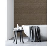 Muestra DIN A4 de Papel pintado vinílico ecológico listones de madera marrón horizontal con relieve - Porto Ancora 679610 de GAULAN
