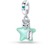 Summer 925 Silver Color Shell Pearl Fishtail Luminous Ocean Series Charms Beads Fit Pandora 925 Original Bracelets DIY Jewelry