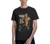 Men's T Shirt Cotton Graphic Short Tees Soft Cotton Crew Neck Sleeve Tee Black
