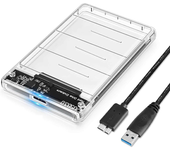 Caja Carcasa de disco duro usb 3.0 SSD HDD SATA 2.5" TRANSPARENTE