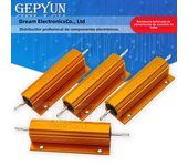 1pcs 100W Aluminum Power Metal Shell Case Wirewound Resistor  0.05 0.1 0.5 1 2 6 8 10 20 200 500 750 800 1K 10K ohm 0.01-100K