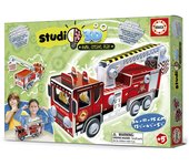 Coche de bomberos Studio 3D juego de construcción de cartón de Educa