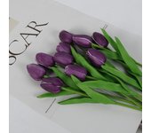 5pcs 1 Bouquet Orange Tulip Flower Artificial Tulip Bouquet Fake Flower for Home Garden Wedding Decor