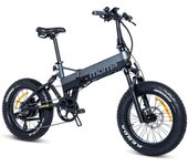 Moma Bikes E-MTB Fatbike Plegable, E-FAT 20"PRO Full Suspension, SHIMANO Altus 8v, Frenos de Disco Hidráulicos, Batería Ion Litio integrada y extraible de 48V 15Ah