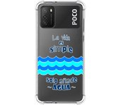 Tumundosmartphone Funda Silicona Antigolpes para Xiaomi POCO M3 / Redmi 9T diseño Agua Dibujos