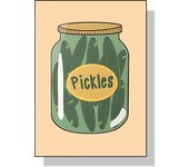 Funny Last Pickle Banana Twins Poster And Print Canvas Painting Retro Food Wall Art For Kitchen Living Room Home Decoration
