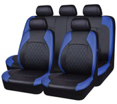 Car Interior Hot selling high-end pu with 5/2Pcs Quilted Leather Thread Pressing Seat Covers Airbag Compatible Breathables Tools