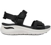 Sandalia Mujer Skechers Arch Fit 2.0 Negro/Blanco