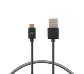 Ksix Cable de carga y datos USB-A a USB-C 12 W, 1 m, Negro