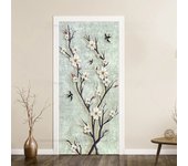 Flower series door stickers, room decoration stickers, 3D door murals, PVC waterproof stickers