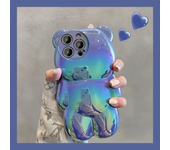 Color-changing 3D Bear for iPhone 14 15 Drop case iPhone12 15 14 13 11 pro maxTPU case
