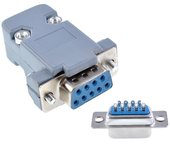 DB9 D-sub Connectors Plug RS232 COM 9 Pin Jack Socket Adapter Female Male Plastic Case