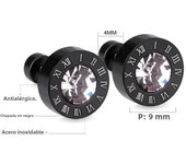 LUXUSTEEL 2 Pieces Punk Hoops Earrings For Men Black Stainless Steel Basic Geometric Ear Jewelry Gothic Hiphop Male Cool Earring