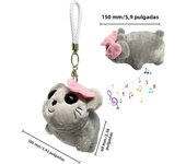 Cartoon Soft Animal Keychain Sad Hamster Key Chain Cute Hamster Keyring Animal Doll Backpack Keychain for Kids Birthday Gift