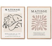 Set de 2 cuadros calidad premium con marco de madera - 30x40 cm o 50x70 cm - POSTER LAB