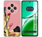 Tumundosmartphone Funda Silicona para Oppo Reno 12FS 4G / 12 FS 5G diseño Brochas Dibujos