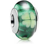 Green Series Charms 925 Sterling Silver Lucky Four Leaf Clover Beach Beads Ring Earrings Fit Original Bracelets Necklace Jewelry