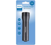 PHILIPS SFL4001T/10 - Linterna LED, 170 Lúmenes, Hasta 12 Horas de Reproducción, Resistente al Agua IPX4, Color Negro (4 Pilas AAA Incluidas)