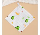 Toalla cuadrada de seersucker de algodón puro de alta densidad, seis capas, lavada, pañuelo pequeño, toalla absorbente, babero estampado para bebés y niños