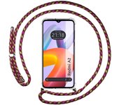 Funda Colgante Transparente para Xiaomi Redmi A2 con Cordon Rosa/Dorado