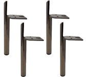 Patas de Metal para muebles, patas de sofá de 18cm, soporte de TV negro y dorado, mueble de baño, cama, mesa de centro, pies de repuesto, 4 Uds.