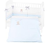 Conjunto jogo de cama bordado 2pçs 60x120cm Kikka Boo Dream Big Azul
