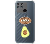 Funda Silicona Antigolpes para Realme Narzo 50A diseño Vegan Life Dibujos