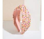 European and American New Hair Hoops Fashionable Handsewn Glass Crystal Headband Style Wide Edge Hair Accessories