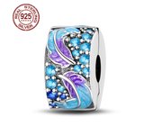 S925 Sterling Silver Fixed Buckle Series Star Four-leaf Clover Charms Fit Pandora Bracelet DIY Beads For Women Fine Jewelry Gift