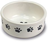 Comedero o bebedero cerámica Huellas para perros - 15 cm
