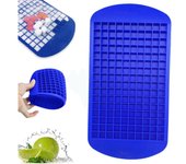 Mini bandeja para cubitos de hielo para congelador, fácil de desmoldar, 160 moldes pequeños para enfriar whisky, cócteles, bebidas y café (rojo)