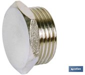 Tapon hex. rosca macho r-3/8   caja 5 unid.