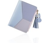 Cartera con cremallera para mujer, bolso pequeño con botón de metal a presión, cartera de cuero para mujer con monedero, carteras plegables multifunción para mujer, cartera con tarjetero-Black Friday-regalo de Navidad