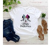 Disney Cartoon Happy Halloween Costume Jack Skellington Mickey Print Women's Magic Kingdom Fashion Disney Holiday T-Shirt
