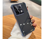 Clear Transparent Shockproof Plating Silicone Case For Xiaomi 13 14 13T Pro Poco X6 X5 M6 Pro F4 F3 Soft Back Cover