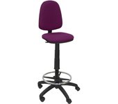 Piqueras Y Crespo Taburete Ergonómico Regulable en Altura con Aro Reposapiés Cromado BALI Morado