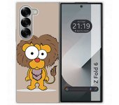 Tumundosmartphone Funda Carcasa Dura para Samsung Galaxy Z Fold 6 5G diseño Leon Dibujos